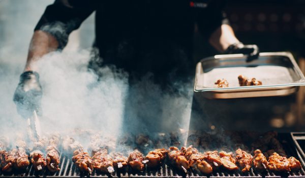 Preparation of shish kebab bbq